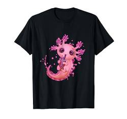 Axolotl Shirt Süß Rosa Plüsch Salamander Boba Tea Girls T-Shirt von King of Tees