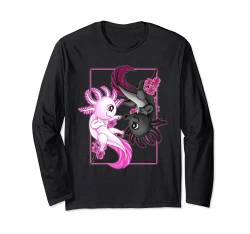 Axolotl Yin Yang Plüschtier Kirschblüte für Mädchen und Jungen Langarmshirt von King of Tees