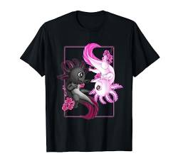 Axolotl Yin Yang Plüschtier Kirschblüte für Mädchen und Jungen T-Shirt von King of Tees