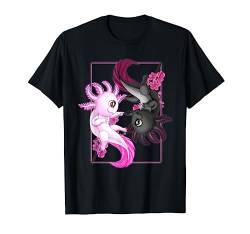 Axolotl Yin Yang Plüschtier Kirschblüte für Mädchen und Jungen T-Shirt von King of Tees