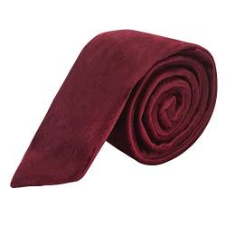Burgunderrote Samt-Krawatte, burgunderfarben, Einheitsgröße von King & Priory