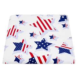 King & Priory USA Stars & Stripes Einstecktuch, Herren-Taschentuch, America Hanky, Weiss/opulenter Garten, Einheitsgröße von King & Priory