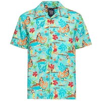 KingKerosin Kurzarmhemd mit Tropical Hawaiian Style von KingKerosin