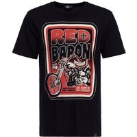 KingKerosin T-Shirt Red Baron Speedshop aus Baumwolle mit Print von KingKerosin