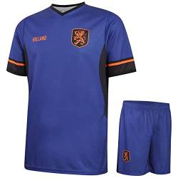 Niederlande Trikot Set Auswartz - 2022-2024 - Kinder und Erwachsene - Jungen - Fußball Trikot - Fussball Geschenke - Sport t Shirt - Sportbekleidung - Größe 164 von Kingdo