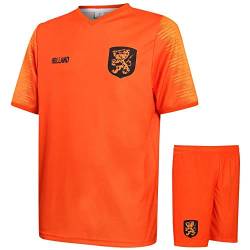 Niederlands Trikot Set Heim - Orange - Kinder und Erwachsene - Jungen - Fußball Trikot - Fussball Geschenke - Sport t Shirt - Sportbekleidung - Größe 128 von Kingdo