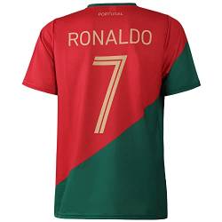 Portugal Trikot Ronaldo - Kinder und Erwachsene - Jungen - Fußball Trikot - Fussball Geschenke - Sport t Shirt - Sportbekleidung - Größe 140 von Kingdo