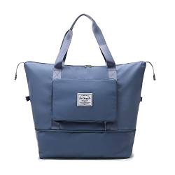 Kinghealth Sporttasche & Reisetaschen für Damen, Trainingstasche mit Schuhfach & Nassfach, Faltbare Handgepäck Weekender Mommy Bag Blau von Kinghealth