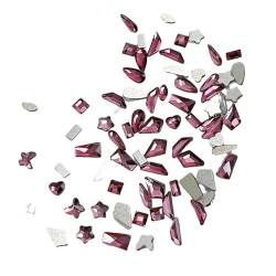 100 Stück 3D Glasnägel Schmuck DIY Maniküre Abziehbilder Kristalledelsteine Nagelkunst Nagelspitzen Strasssteine Dekorationen Zubehör Nageldekorationen Nagelverzierungen von Kingke