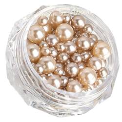 Nail Art Perlen Künstliche Perlen Runde Nail Art Zubehör Für Modische Dekoration Mehrere Farben Und Stile von Kingke