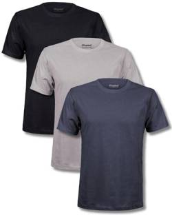 Kingsted T-Shirts für Herren Pack – Königlich bequem – weicher und frischer Premium-Stoff – gut verarbeitetes klassisches T-Shirt, Einfarbig, 3 Stück, L von Kingsted