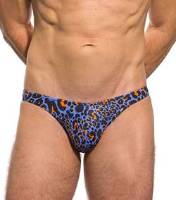 Kiniki Leopard Orange Men's Herren Traditionell Swim Micro Kurz Badehose von Kiniki