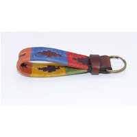 Kipita Schlüsselanhänger Hochwertig bestickter Polo Schlüsselanhänger, Argentinisches Design, echtes Leder, echtes Leder von Kipita