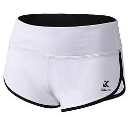 Kipro Damen-Shorts, klassisch, lässig, bequem, dehnbar, für den Alltag, Weiß/Schwarz, Größe M von Kipro