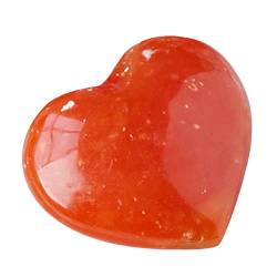 Roter Aventurin-Kristall - Natürliche rote Heilkristalle in Herzform | Steinornamente, roter Kristall, Palmsteine zum Stressabbau, Valentinstag-Liebesstein für Teenager, Frauen, Männer Kirdume von Kirdume
