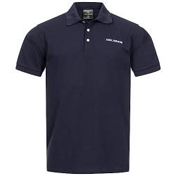 Kirkjubøur® Jørd Herren Poloshirt Polo-Shirt Basic Oberteil für Herren Polohemd Polokragen (as3, Alpha, l, Regular, Regular, Navy) von Kirkjubøur