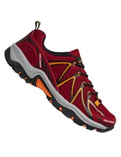 Kirkjubøur® Makalu atmungsaktive Unisex Outdoor Schuhe. Wanderschuhe mit Flexibler Sohle und hoher Dämpfung, in vielen Farben (rot, eu_Footwear_Size_System, Adult, Numeric, medium, Numeric_43) von Kirkjubøur