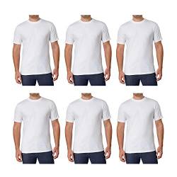 Kirkland Signature Herren T-Shirt, Rundhalsausschnitt, Weiß, 6 Stück von Kirkland Signature