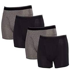 Kirkland Signature Men's Boxer Cotton Brief, 4-Pack 2 Black 2 Gray Large von Kirkland Signature