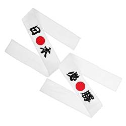 Kisangel 2St japanisches Stirnband Samurai-Stirnband Stirnbänder für Männer Sushi Dekorative Karate-Stirnbänder Karate-Kopfband Yoga Haarseil Zubehör Fitness von Kisangel