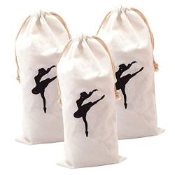 Kisangel 3St Tasche für Tanzschuhe Taschen für Spitzenschuhe Reiserucksack Turnschuhe Ballettschuhe für Mädchen tanzende Schuhtaschen Balletttanztaschen draussen Tasche mit Kordelzug Reisen von Kisangel
