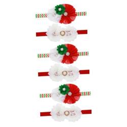 Kisangel 6 Baby elastisches Haarband Blumenstirnbänder für girl geschenk Weihnachtskopfschmuck für Babys kleinkind stirnband Haarschmuck für Frauen Blumenstirnband für Babys von Kisangel