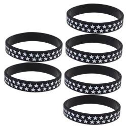 Kisangel 6 Stk Diy Dekor Patriotische Armbänder Flag-silikon-armbänder Dekorationen Zum Unabhängigkeitstag Partygeschenke Zum Unabhängigkeitstag Erinnerungsgeschenk Armband Gedenken von Kisangel