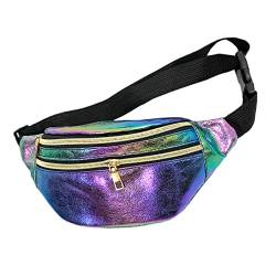 Kisangel Umhängetaschen Mode Sport-gürteltasche Riementasche Bunte Gürteltasche Lounge-Tasche Umhängetasche Für Kantinen Glänzende Kulturbeutel Schärpentasche von Kisangel