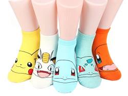 Pokemon Women's Ankle Socks 5 pairs(5 color) = 1 pack Made in Korea von Kiss Socks
