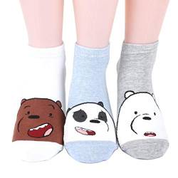 We Bare Bears socks Women's Socks 3 pairs (Grizzly,Panda,Ice Bear) 01 - Made in Korea von Kiss Socks