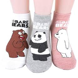 We Bare Bears socks Women's Socks 3 pairs (Grizzly,Panda,Ice Bear) 03 - Made in Korea von Kiss Socks