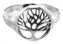 Kiss of Leather Ring Lebensbaum Yggdrasil aus 925 Sterling Silber, Gr. 48-66 (52 (16.6)) von Kiss of Leather