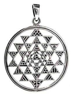 Kiss of Leather Sri Yantra Anhänger aus 925 Sterling Silber Nr. 132 von Kiss of Leather