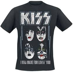 Kiss I was Made for Lovin' You Männer T-Shirt schwarz 5XL 100% Baumwolle Band-Merch, Bands von Kiss