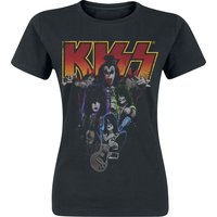 Kiss T-Shirt - Band-Photo - S bis XXL - für Damen - Größe L - schwarz  - Lizenziertes Merchandise! von Kiss