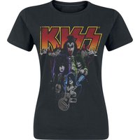 Kiss T-Shirt - Band-Photo - S bis XXL - für Damen - Größe XL - schwarz  - Lizenziertes Merchandise! von Kiss