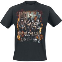 Kiss T-Shirt - EOTR World Tour Burning - M bis 3XL - für Männer - Größe 3XL - schwarz  - Lizenziertes Merchandise! von Kiss