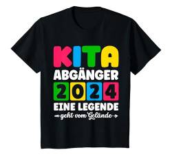 Kinder Kita Abgänger 2024 Schulkind Schule Letzter Tag Einschulung T-Shirt von Kita Abgänger 2024 Enkel Kitaabgänger Kindergarten