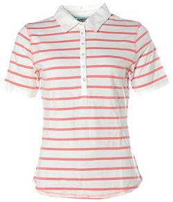 Kitaro Damen Kurzarm Shirt Poloshirt Streifen 38 rosa weiß Cirque de Reves von Kitaro