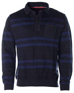 Kitaro Herren Sweatshirt Sweater Polokragen Polosweater Streifen Northern Alaska NA. von Kitaro