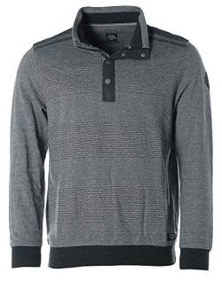 Kitaro Herren Sweatshirt Sweater Troyer-Kragen Materialmix -LOS Andes- (Anthra Melange, M) von Kitaro