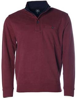 Kitaro Herren Sweatshirt Sweater Troyer Stehkragen Pullover Bordeaux M von Kitaro