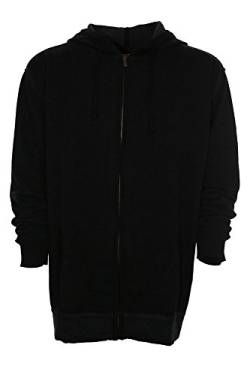 Kitaro Kapuzenjacke Hoody Sweatjacke Herren Langarm Plusgröße, Farbe:schwarz;Herrengrößen:3 XL von Kitaro