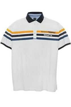 Kitaro Poloshirt Polo Hemd Herren Kurzarm Baumwolle Piqué Extra Lang Tall, Farbe:weiß, Herrengrößen:3XT von Kitaro