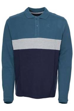 Kitaro Poloshirt Polo Shirt Basic Herren Langarm Longsleeve Baumwolle Plusgröße, Farbe:Petrol, Herrengrößen:6XL von Kitaro