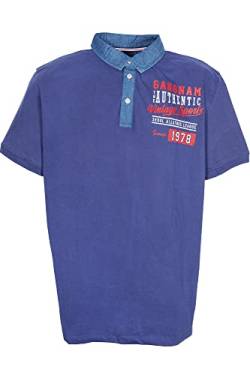 Kitaro Poloshirt Polo Shirt Hemd Herren Kurzarm Baumwolle Piqué, Farbe:dunkelblau, Herrengrößen:5XL von Kitaro