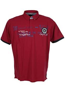 Kitaro Poloshirt Polo Shirt Hemd Herren Kurzarm Baumwolle Piqué, Farbe:rot, Herrengrößen:3XL von Kitaro