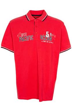 Kitaro Poloshirt Polo Shirt Hemd Herren Kurzarm Baumwolle Piqué, Farbe:rot, Herrengrößen:XL von Kitaro