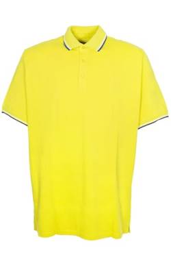 Kitaro Poloshirt Polo Shirt Hemd Herren Kurzarm Baumwolle Piqué Extra Lang Tall, Farbe:gelb, Herrengrößen:3XT von Kitaro