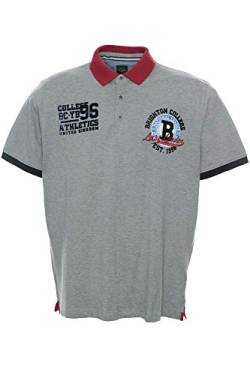 Kitaro Poloshirt Polo Shirt Hemd Herren Kurzarm Baumwolle Piqué Plusgröße, Farbe:grau, Herrengrößen:3XL von Kitaro